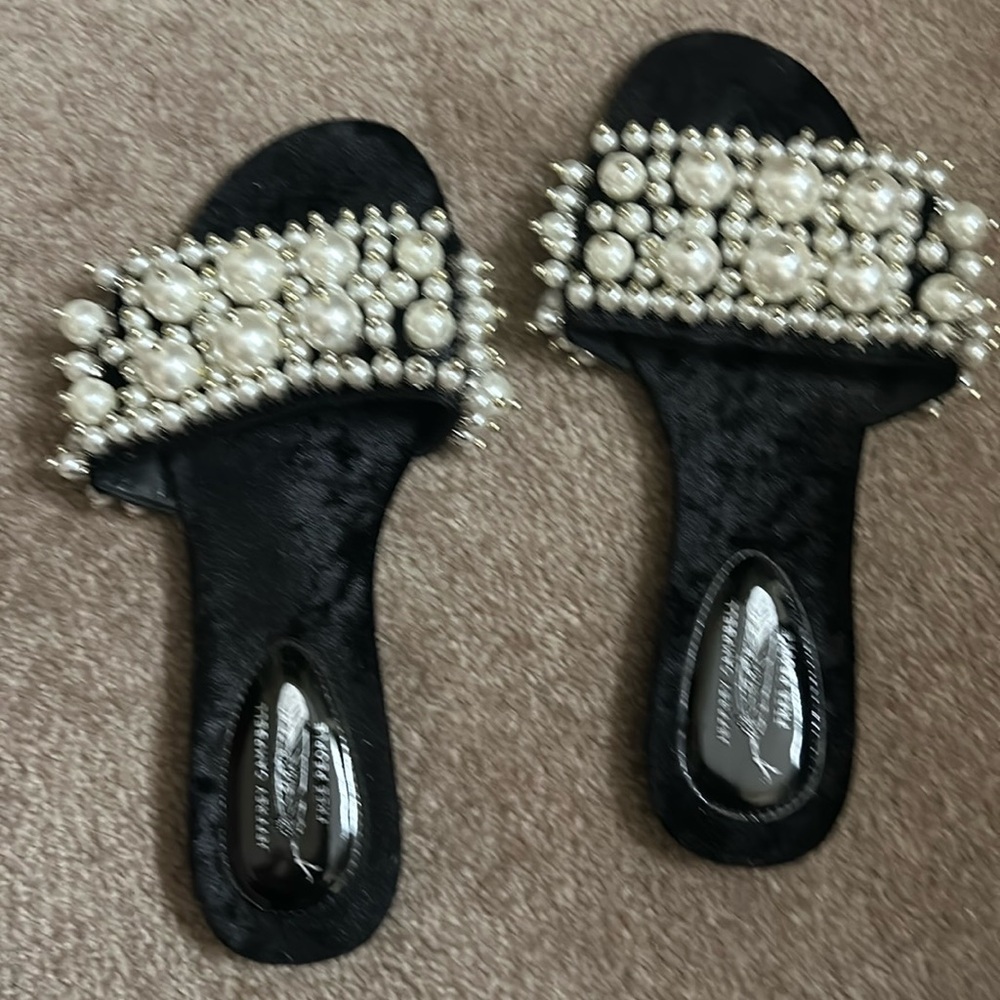 Pearly slip ons
